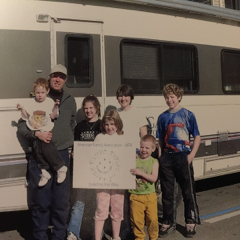 Chris and his family at Eight Days of Hope for the first time in 2005